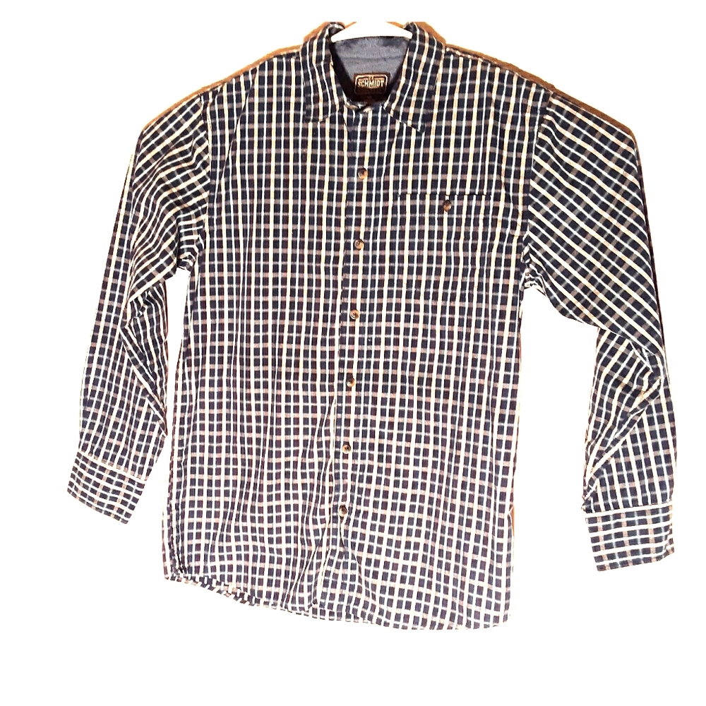 C. E. Schmidt Workwear blue plaid button up